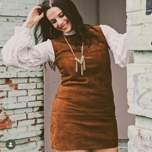 60s Mod leather mini dress!